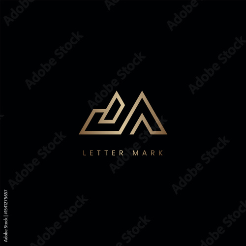Modern Luxury JM MJ Monogram Logo Design, Elegant Lettermark Logo Template.