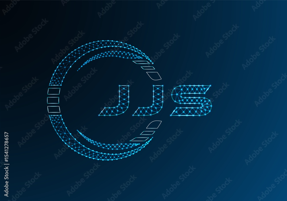 Fototapeta premium JJS low poly letter logo vector design. JJS lower poly logo design. Low poly logo.