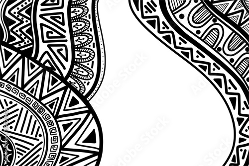 hand drawn abstract africa pattern background	