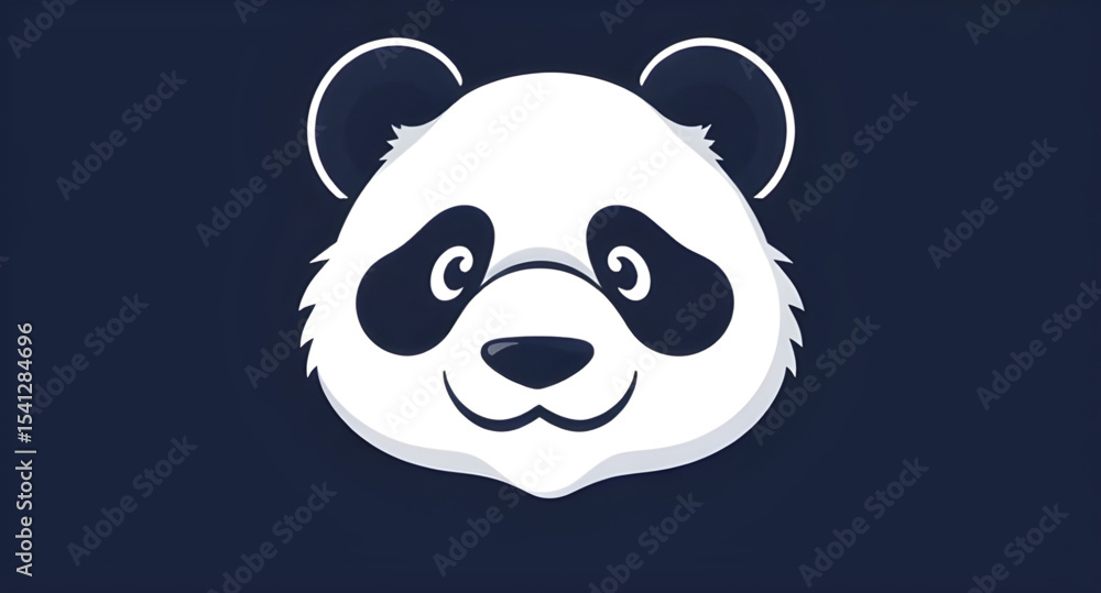 Naklejka premium panda bear head