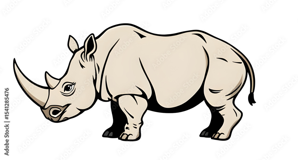 Obraz premium Rhino head vector, Rhino horn vector, Rhino logo, Rhino emblem, Rhino mascot, Rhino flat design, Rhino minimal vector, Rhino line art, Rhino sketch, Rhino outline, Rhino realistic vector, Rhino nature