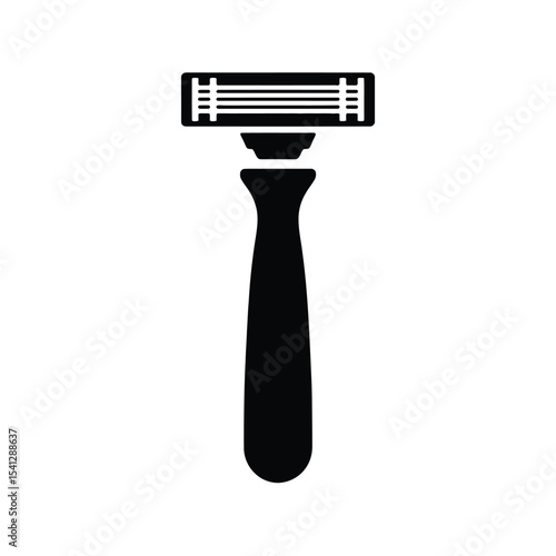Simple black and white disposable razor icon
