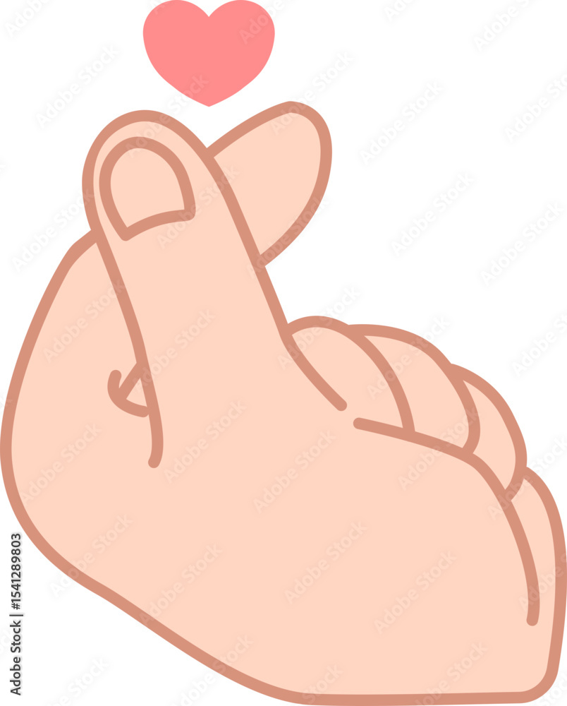 Fototapeta premium Finger heart gesture