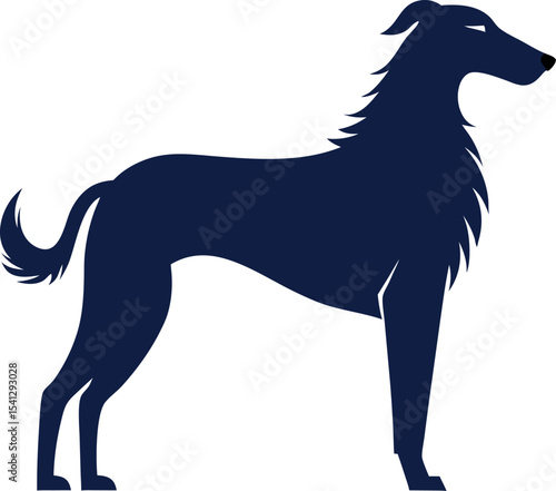 Irish Wolfhound silhouette vector icon