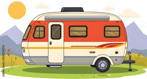 Camper van icon, Camper van vector, Camper van illustration, RV icon, Recreational vehicle, Travel van, Adventure van, Vanlife icon, Van with roof rack, Campervan silhouette, Campervan outline, Flat c