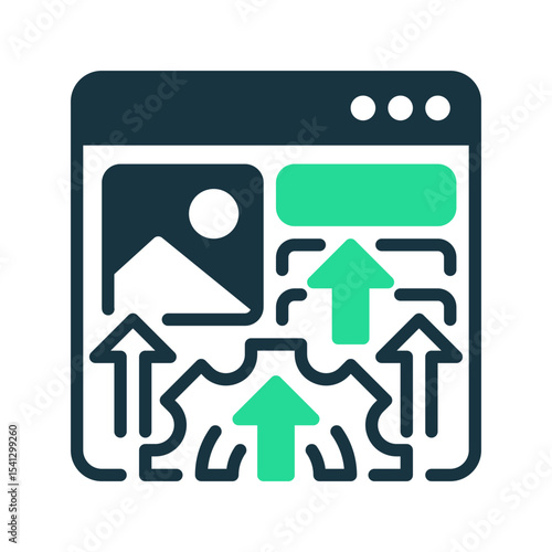 Landing Page Optimization line icon. linear style sign for mobile concept and web design. Outline vector icon. Symbol, logo illustration. Vector graphic