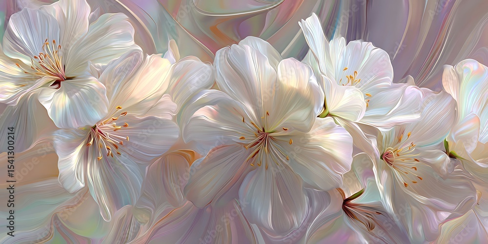 Pink and white flowers in bloom, featuring vibrant petals and a beautiful garden backdrop Pink and white flowers in bloom, featuring vibrant petals and a beautiful garden backdrop