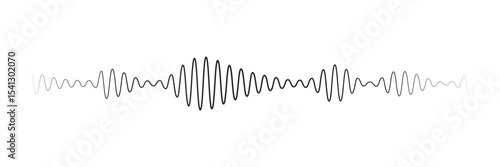 Seamless sound wave pattern. Audio waveform for radio, podcast, music record, video, social media.
