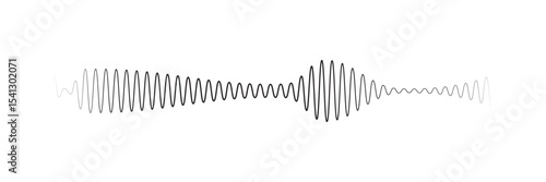 Seamless sound wave pattern. Audio waveform for radio, podcast, music record, video, social media.