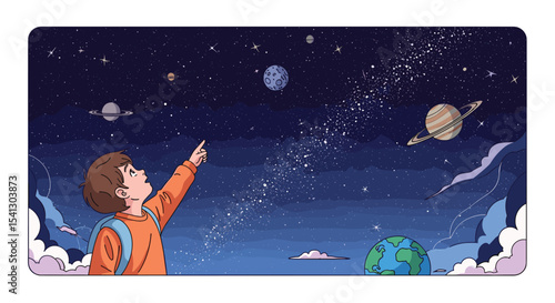 Looking Up at the Cosmos A Child's Wonder Journey Through The Universe and Planets
