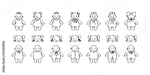 "Minimalist Thin Line Icons – Diverse Collection (Study, Tools, Buildings, Toys – Customizable Vector Illustrations)"