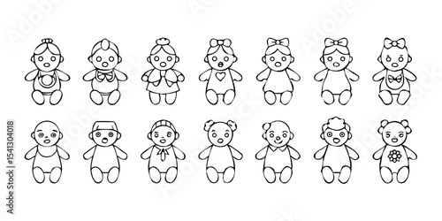 "Minimalist Thin Line Icons – Diverse Collection (Study, Tools, Buildings, Toys – Customizable Vector Illustrations)"