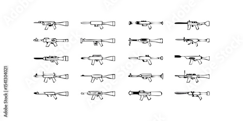 "Minimalist Thin Line Icons – Diverse Collection (Study, Tools, Buildings, Toys – Customizable Vector Illustrations)"