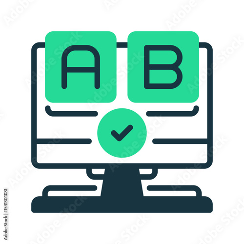 A/B Testing line icon. linear style sign for mobile concept and web design. Outline vector icon. Symbol, logo illustration. Vector graphic