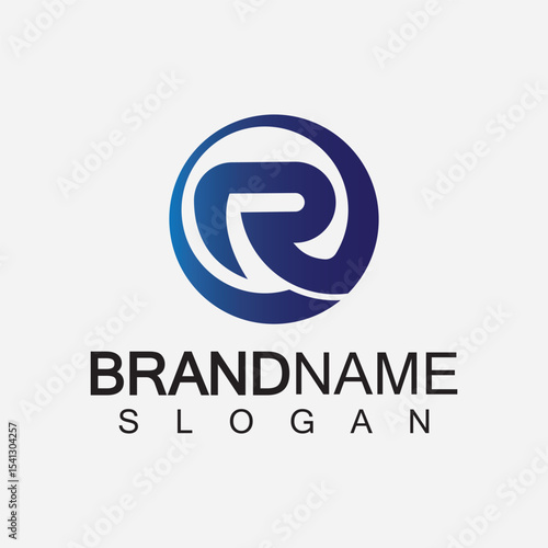 Wallpaper Mural R letter logo, Letter R initials creative logo design Torontodigital.ca