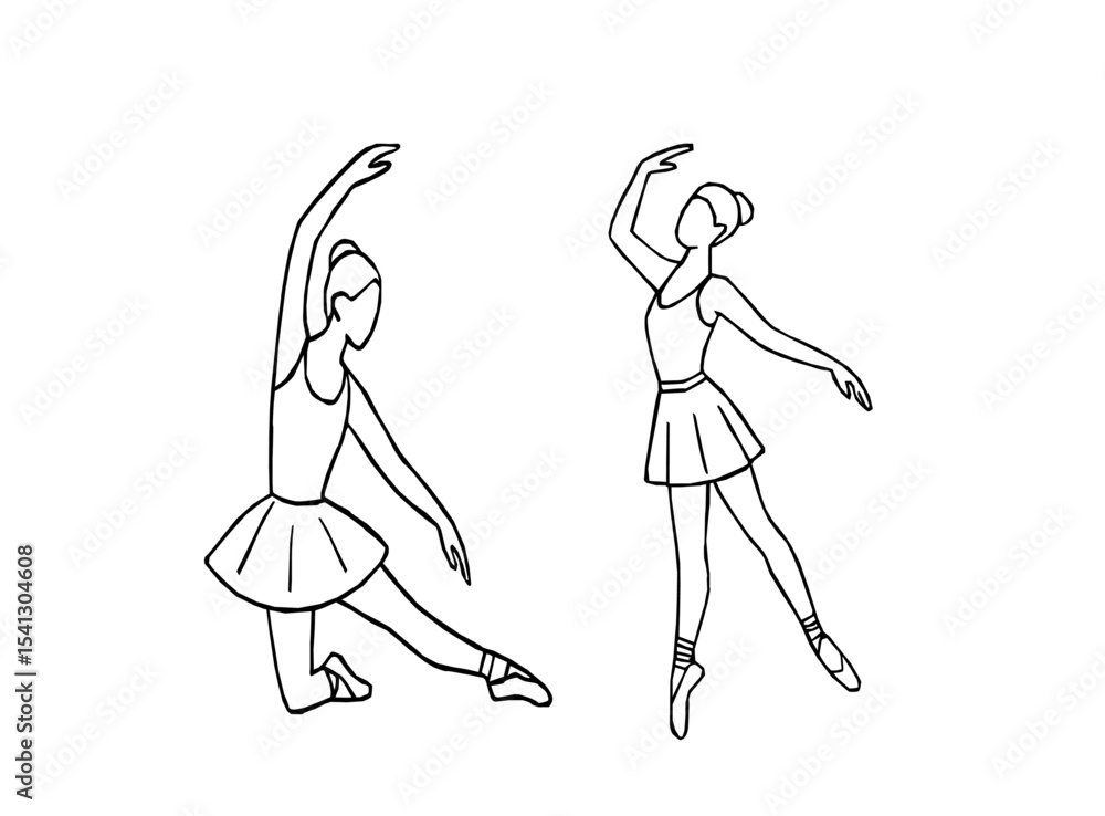 Elegant ballerina line art set featuring classical ballet poses. Hand drawn ballerina outline vector. Line drawing of Ballerinas. Ballet dancer line art. Set of dance ballet line art illustrations Elegant ballerina line art set featuring classical ballet poses. Hand drawn ballerina outline vector. Line drawing of Ballerinas. Ballet dancer line art. Set of dance ballet line art illustrations