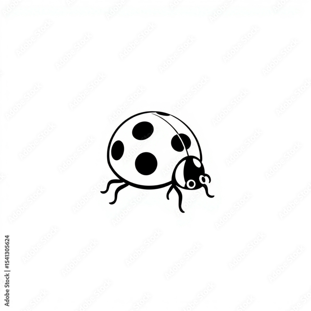 Ladybug vector illustration with black spots isolated on white background for kids and nature lovers design 100 Ladybug vector illustration with black spots isolated on white background for kids and nature lovers design 100