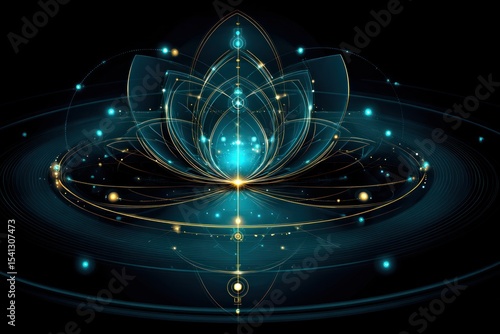 Abstract floral digital art