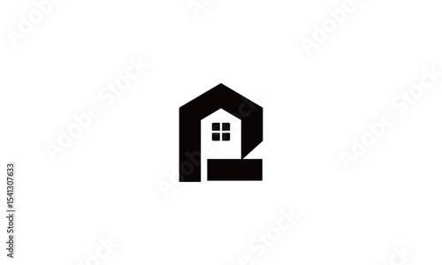 Real Estate Home Logo - Minimal House Icon Design