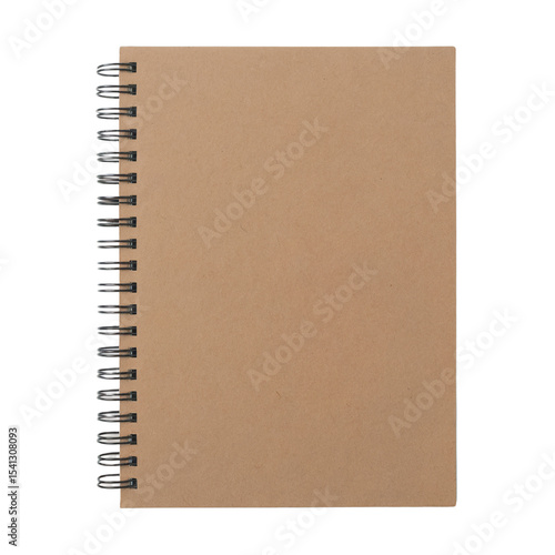 Blank Spiral Notebook Brown Recycled Paper Texture