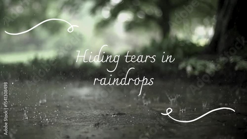 Hiding Tears in Raindrops: A Melancholy Rain Scene