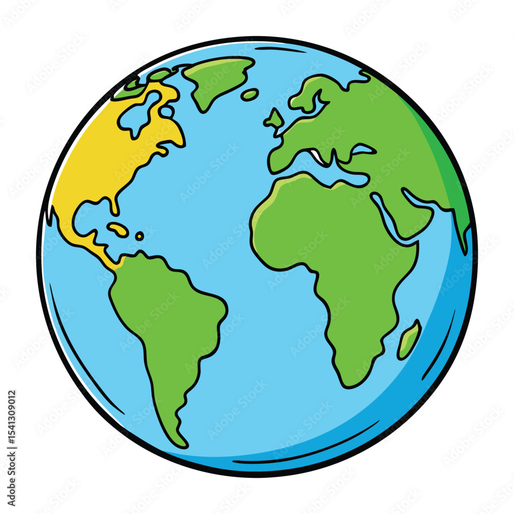 Naklejka premium earth globe vector illustration