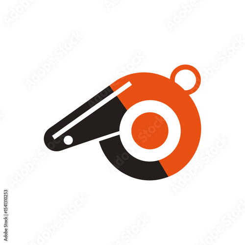 Whistle coach logo icon illustration for training session referee and sports authority