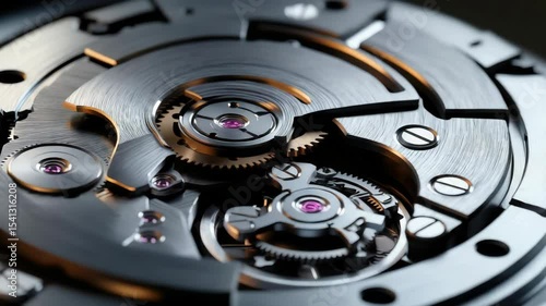 Wallpaper Mural Intricate details of a mechanical watch movement captured in close-up view highlighting craftsmanship and precision engineering Torontodigital.ca
