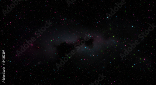 Vibrant stars shining brightly in the vast, mysterious, and mesmerizing night sky