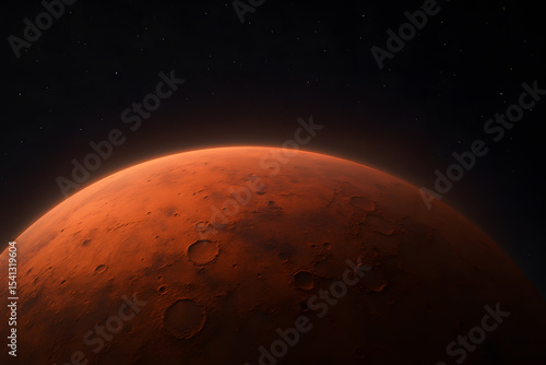 A stunning Martian landscape seen from space