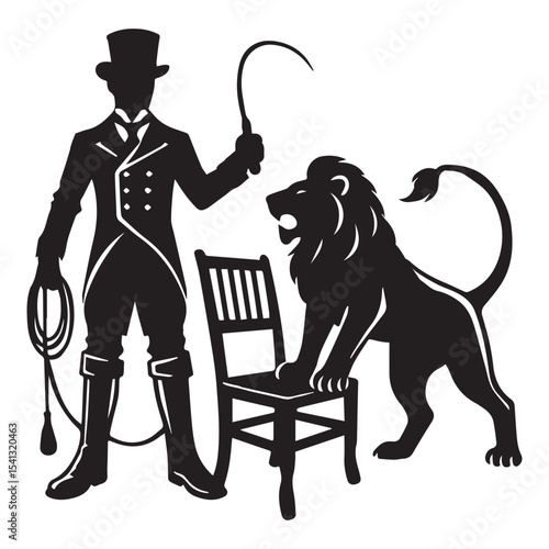 Printable Animal Silhouette for Circus Artwork

