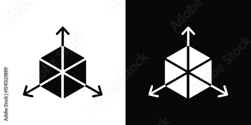 Bim icon in flat black solid vector set
