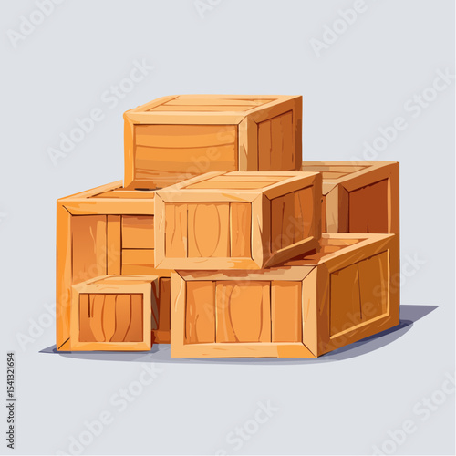 Wooden Crate Collection Various Sizes of Rustic Wooden Boxes for Packaging and Storage