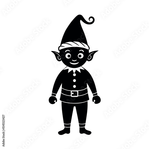 christmas elf silhouette