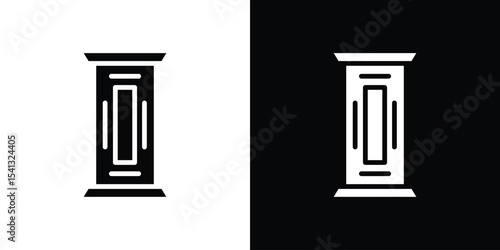 Candy-bar icon in flat black solid vector set