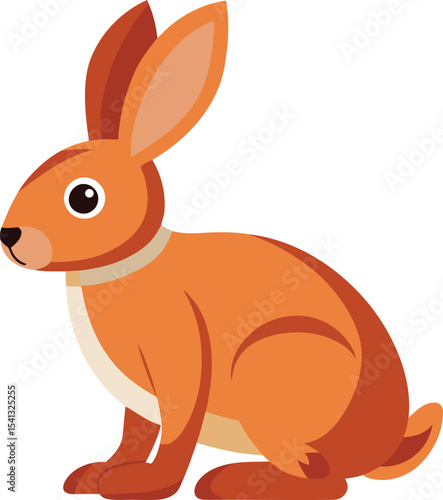 Wallpaper Mural A beautiful vector illustration of brown rabbit, Colorful vector graphics art of brown rabbit, Cute brown rabbit vector illustration design Torontodigital.ca