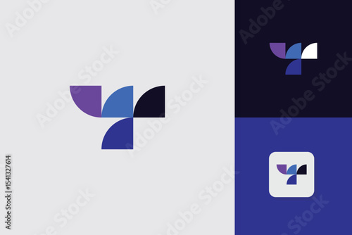 letter t logo design vector template