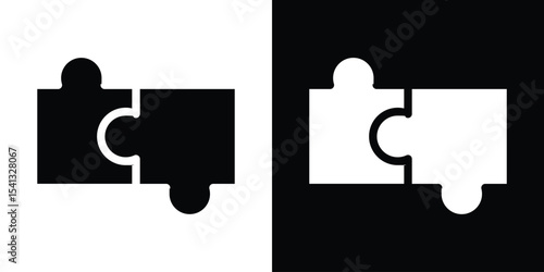 Compatibility icon in flat black solid vector set