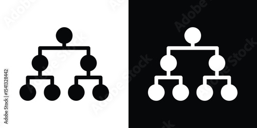 Consolidation icon in flat black solid vector set