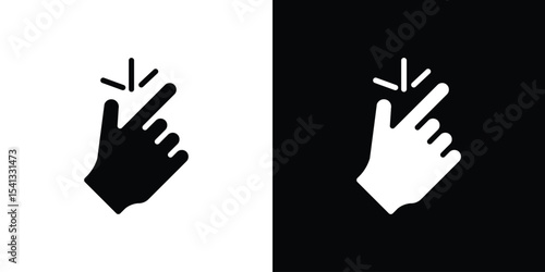 Easy icon in flat black solid vector set