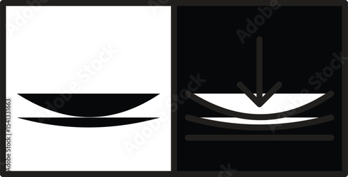 Elastic icon in flat black solid vector set