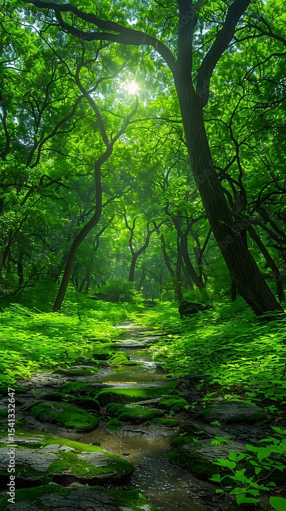 forest in the morning forest in the morning