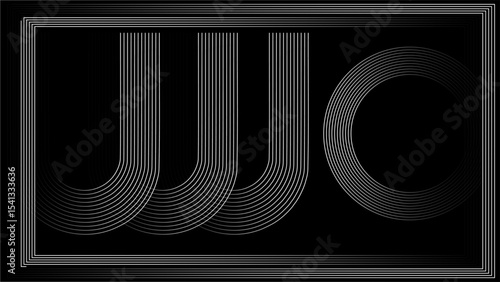 Flowing Black and white Wave Gradient Abstract Background Vector, Smooth Modern Line Design in Motion, Calming and Serene Theme for Health, Meditation, Music, Technology or Sound Visualization Art.