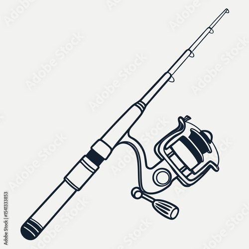 Editable Vector Set of Fishing Rods, Reels & Catching Gear Icons