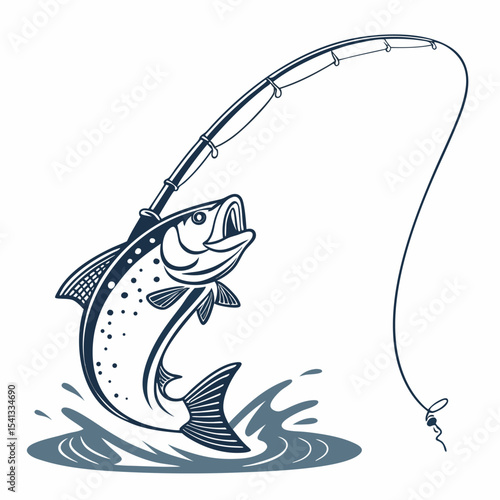 Editable Vector Set of Fishing Rods, Reels & Catching Gear Icons