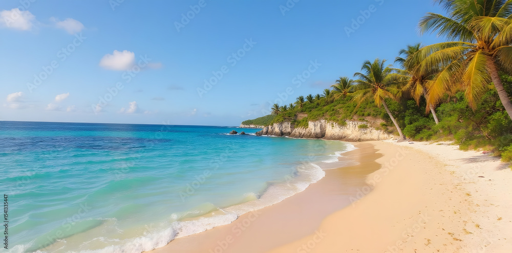 Beach Horizon with Blue Sky Backdrop Beach Horizon with Blue Sky Backdrop