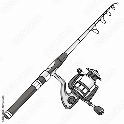 Editable Vector Set of Fishing Rods, Reels & Catching Gear Icons