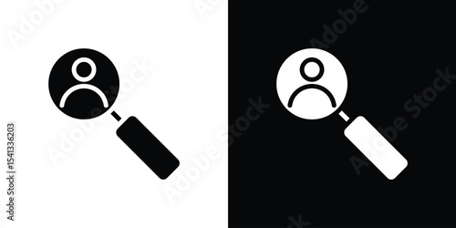 Hiring icon in flat black solid vector set