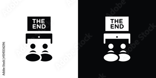 Home cinema icon in flat black solid vector set