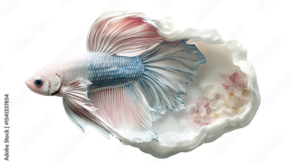 Fototapeta premium porcelain betta fish PNG